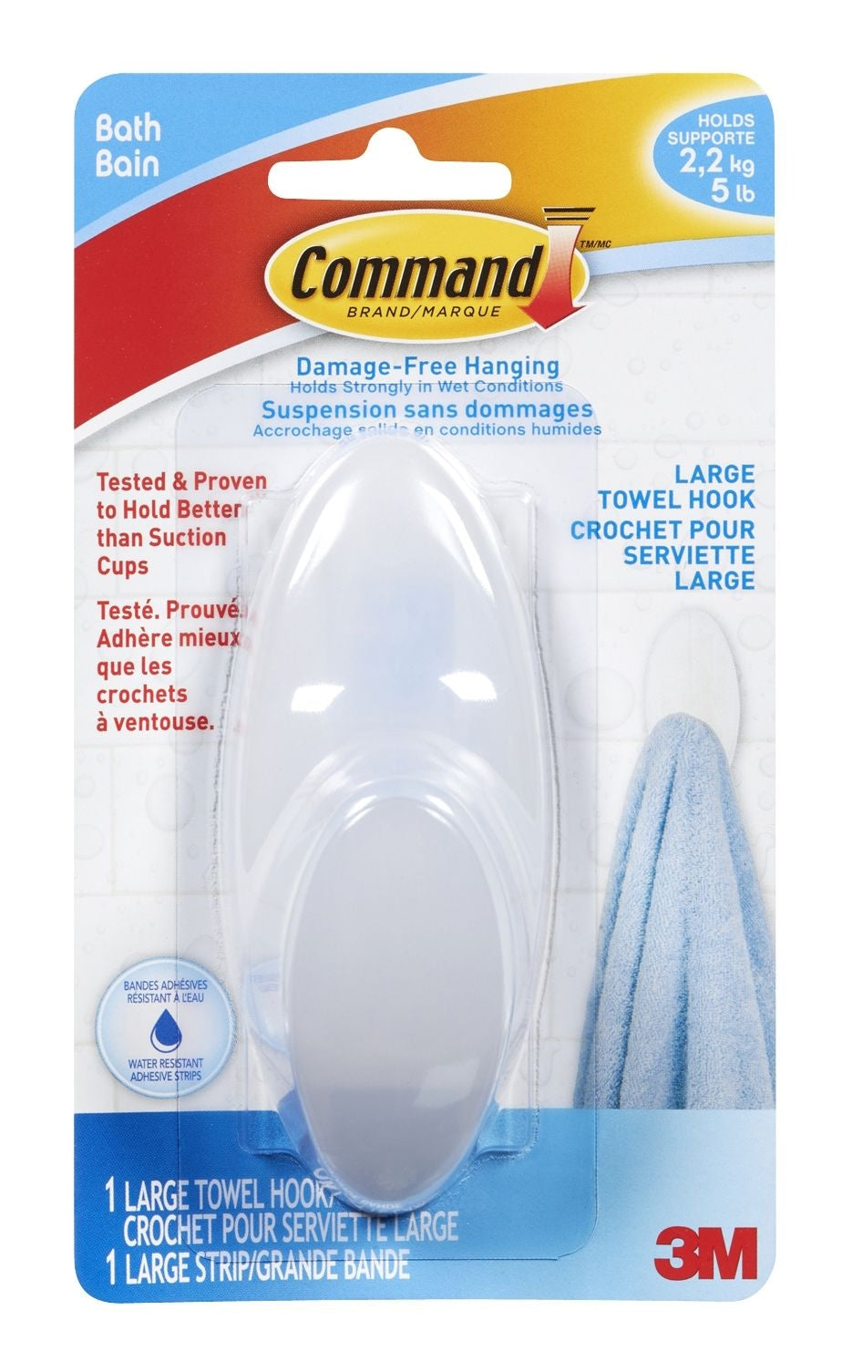3M Command Large Bathroom Hook Z7Z6 - product image 1