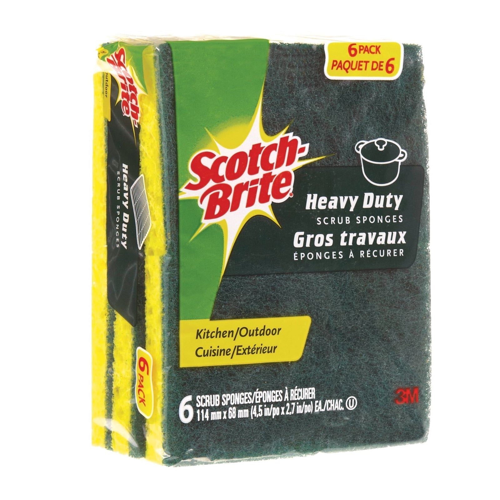 3M Scotch-Brite Heavy Duty Scrub Sponge, 6-pk W4G4 - product image 1
