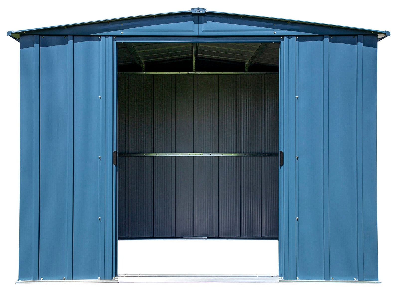 Classic Galvanized Steel Storage Shed, Blue Grey, 8-ft x 6-ft T1P4 - product image 4