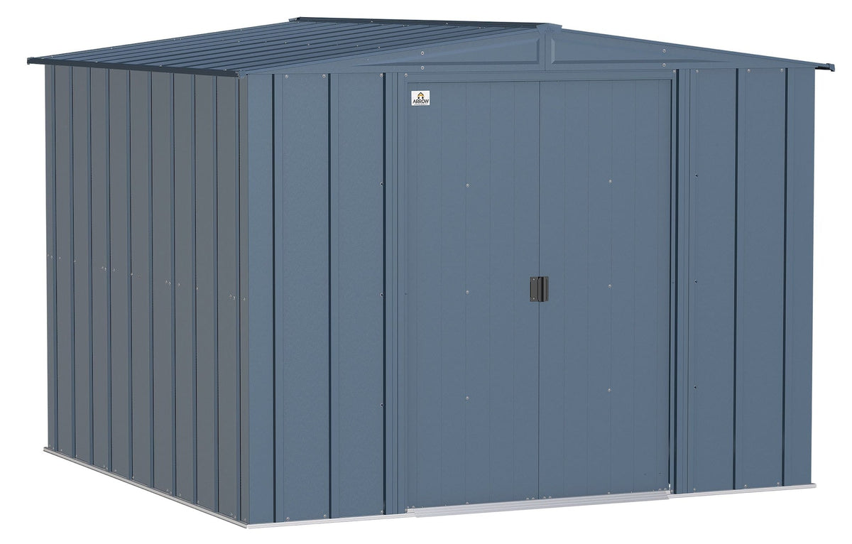 Classic Galvanized Steel Storage Shed, Blue Grey, 8-ft x 8-ft D6G9 - product image 3