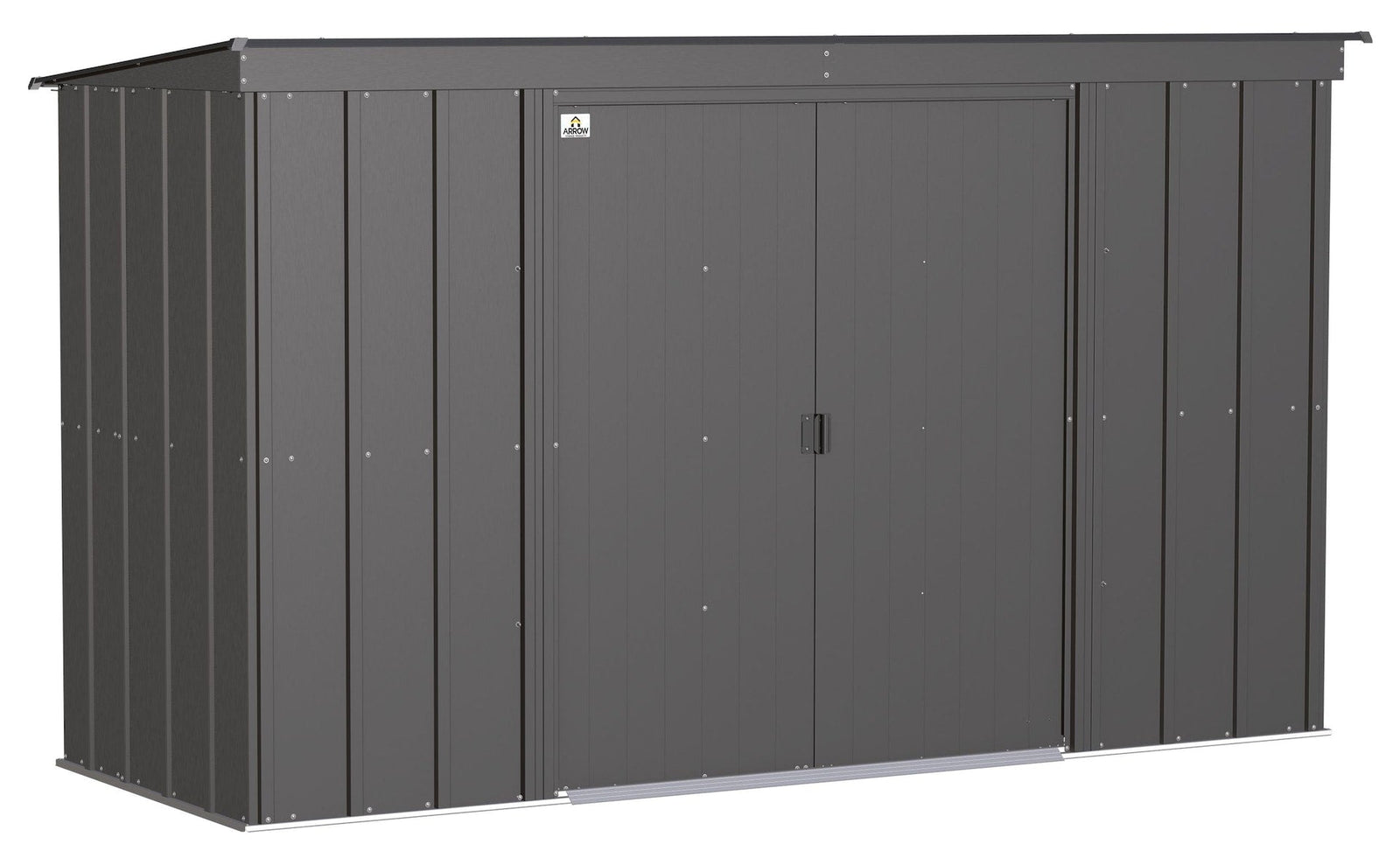 Classic Galvanized Steel Storage Shed, Charcoal, 10-ft x 4-ft G6A5 - product image 2