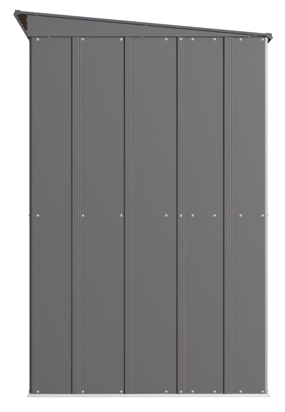 Classic Galvanized Steel Storage Shed, Charcoal, 10-ft x 4-ft G6A5 - product image 4