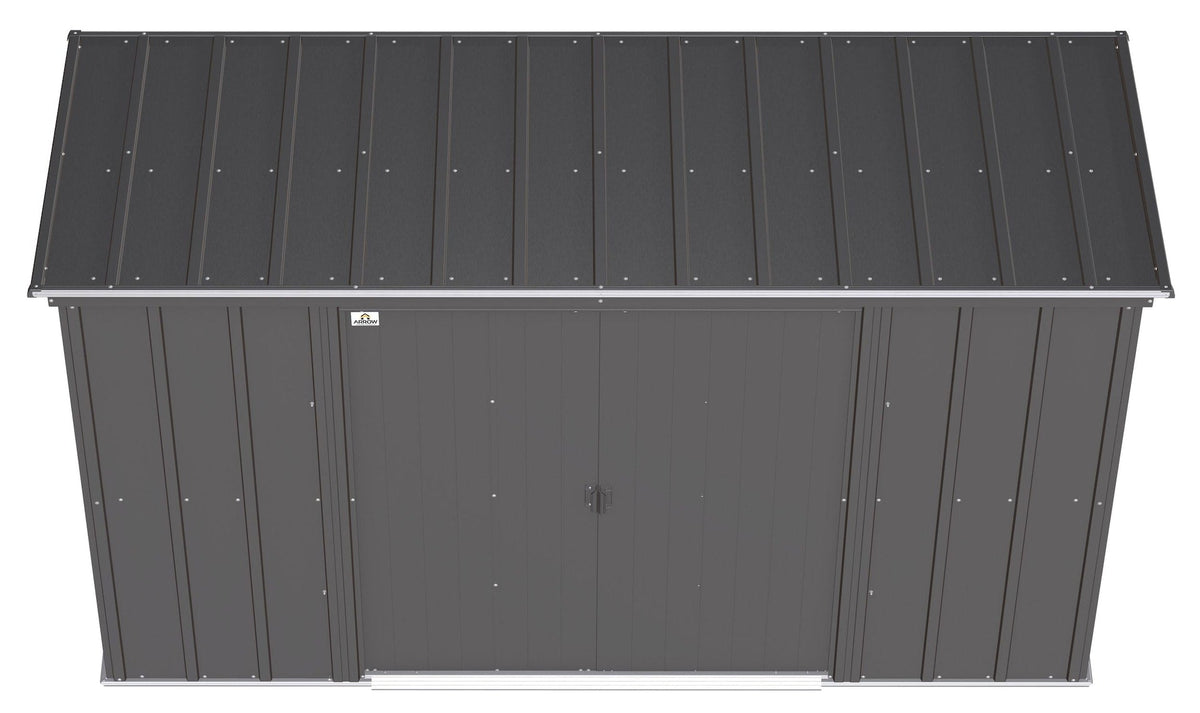 Classic Galvanized Steel Storage Shed, Charcoal, 10-ft x 4-ft G6A5 - product image 5