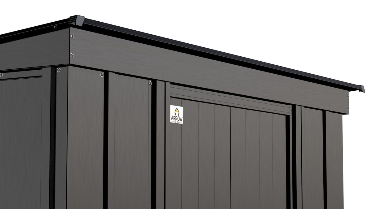 Classic Galvanized Steel Storage Shed, Charcoal, 10-ft x 4-ft G6A5 - product image 7