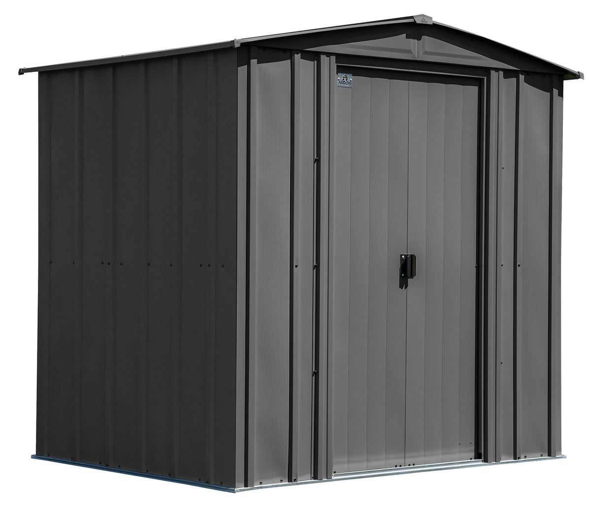 Classic Galvanized Steel Storage Shed, Charcoal, 6-ft x 5-ft Q9Y0 - product image 1