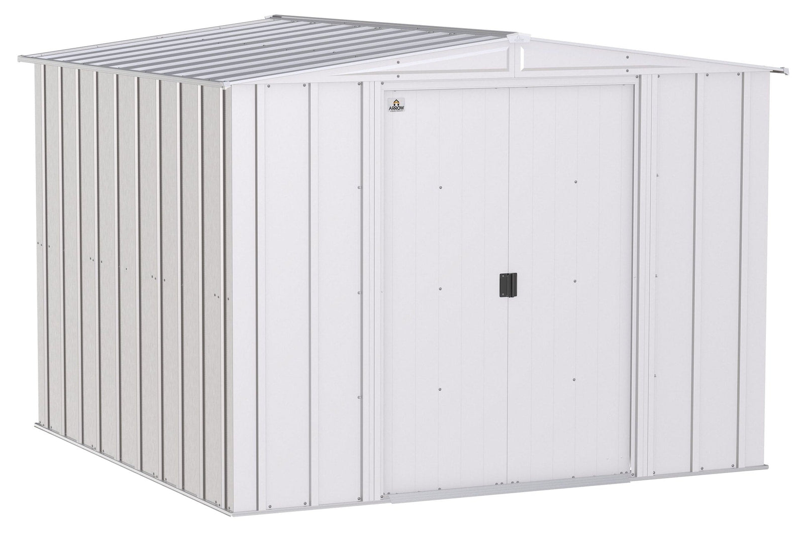 Classic Galvanized Steel Storage Shed, Flute Grey, 8-ft x 8-ft Y4K5 - product image 1