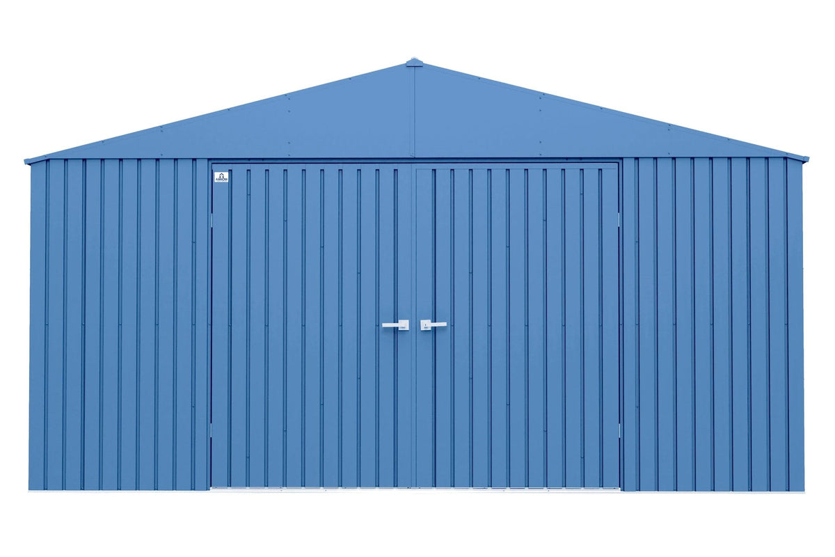 Elite 14x14-ft Corrosion-Resistant Blue Grey Steel Shed I8L5 - product image 1