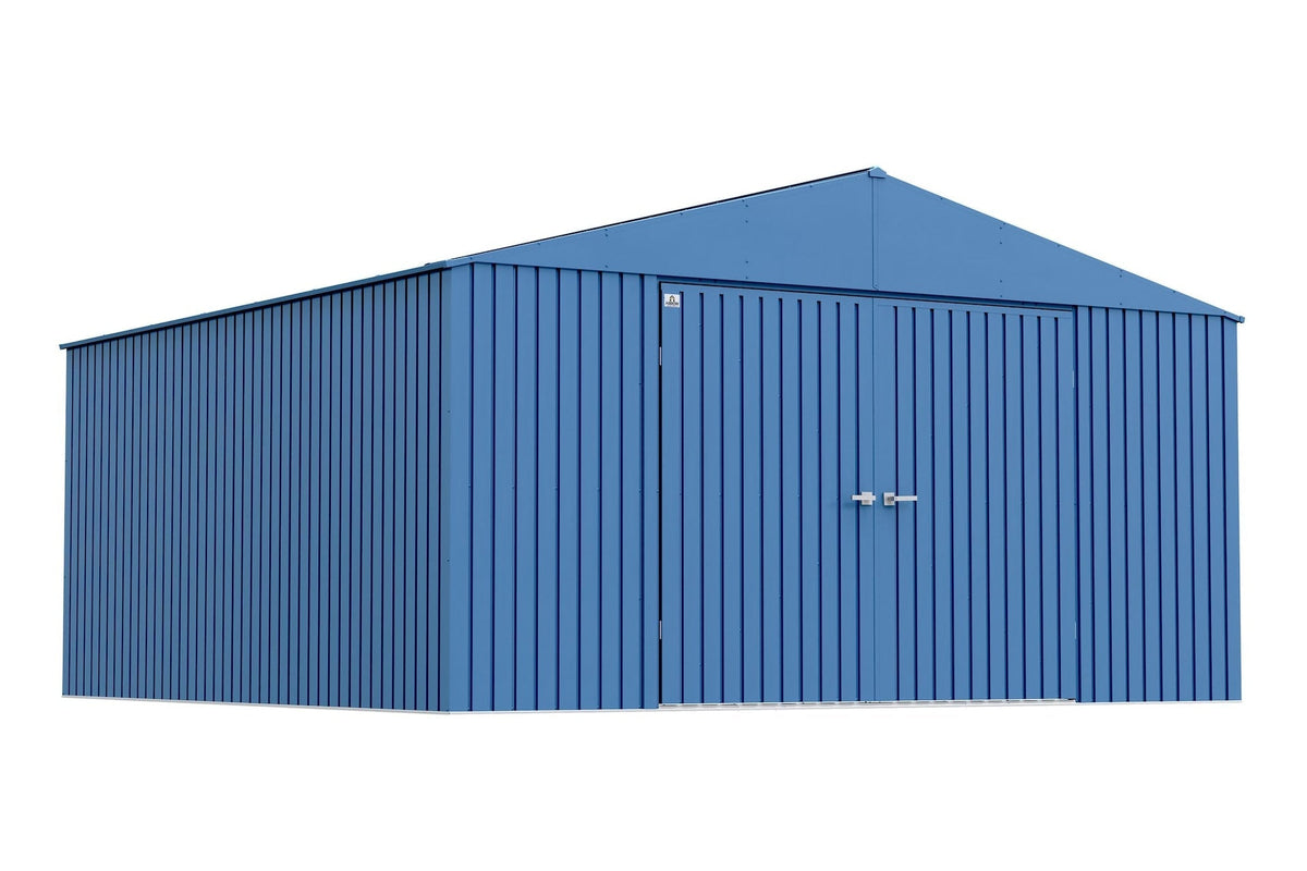 Elite 14x14-ft Corrosion-Resistant Blue Grey Steel Shed I8L5 - product image 3