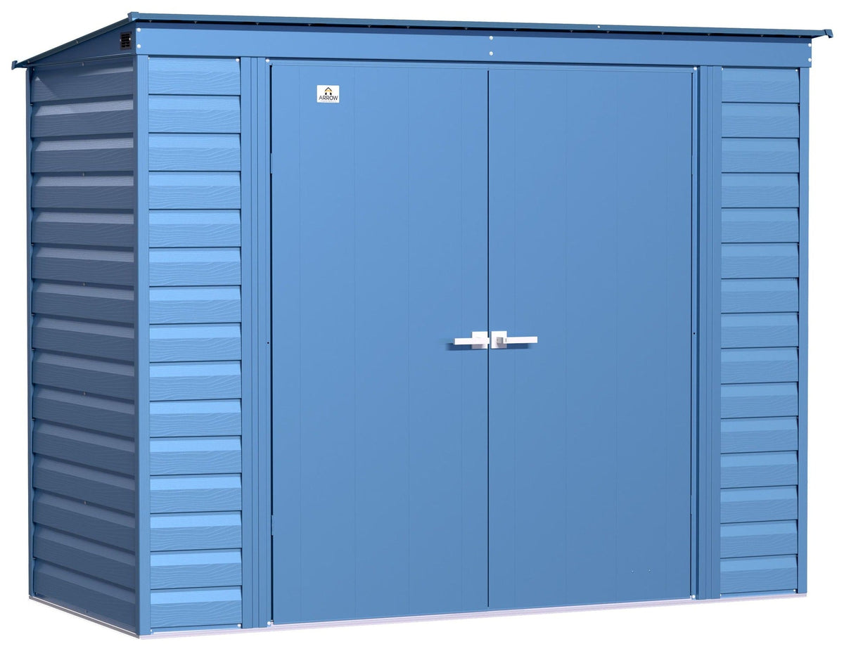 Select Galvanized Steel Storage Shed, Blue Grey, 8-ft x 4-ft O7D2 - product image 1