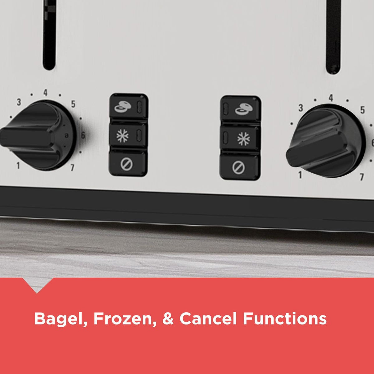 Extra Wide Slots Toaster with 7 Settings, 4-Slices M4F2 - product image 6
