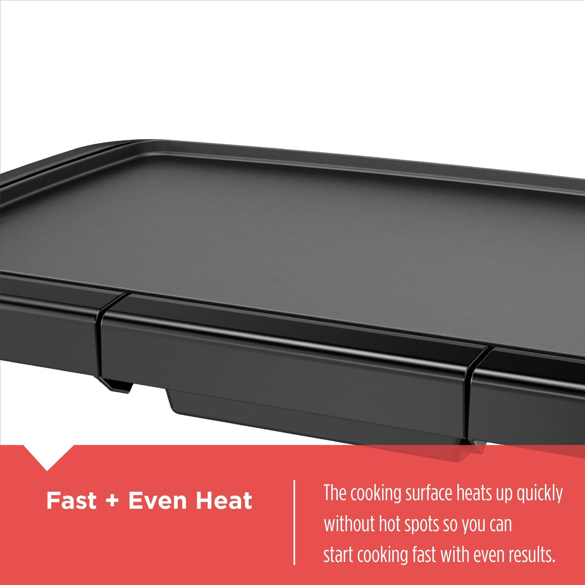 Family Sized Electric Griddle, Black, 20-in x 11-in H9K2 - product image 7