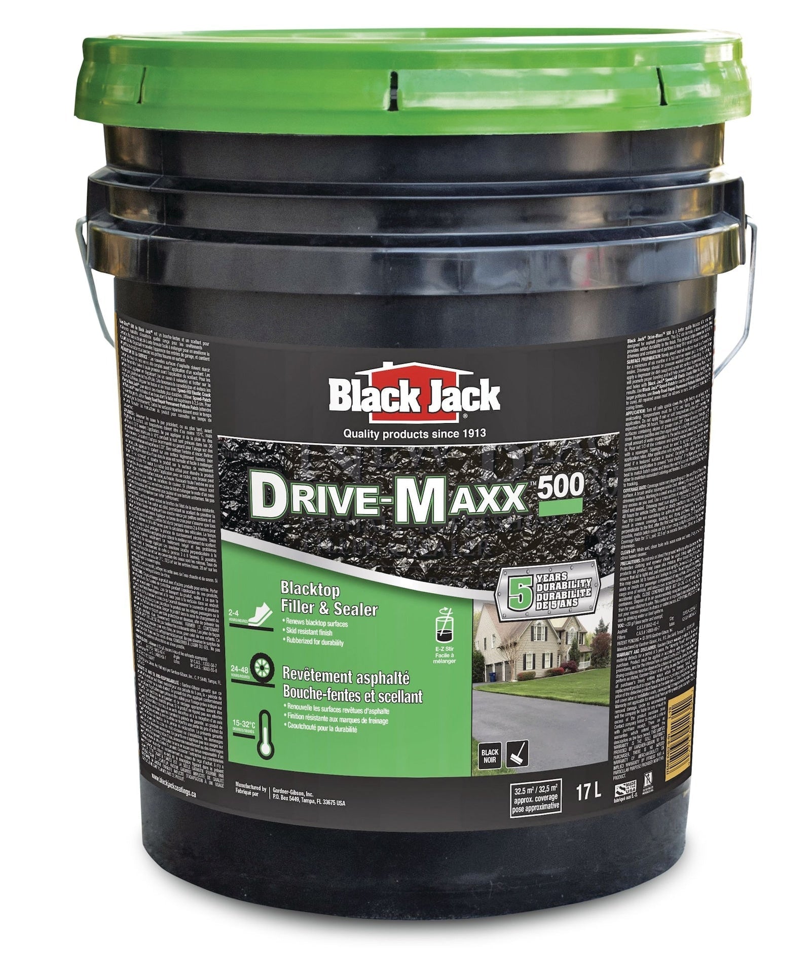 Black Jack Drive-Maxx 500 5-Year Asphalt Driveway Filler & Sealer, 32.5 sq. m Coverage, 17-L W0J2 - product image 1