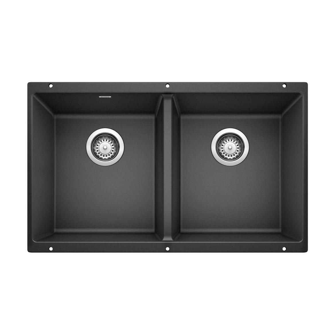 Precis SILGRANIT 29-in 50/50 Double Bowl Undermount Kitchen Sink, Anthracite Y0W1 - product image 1