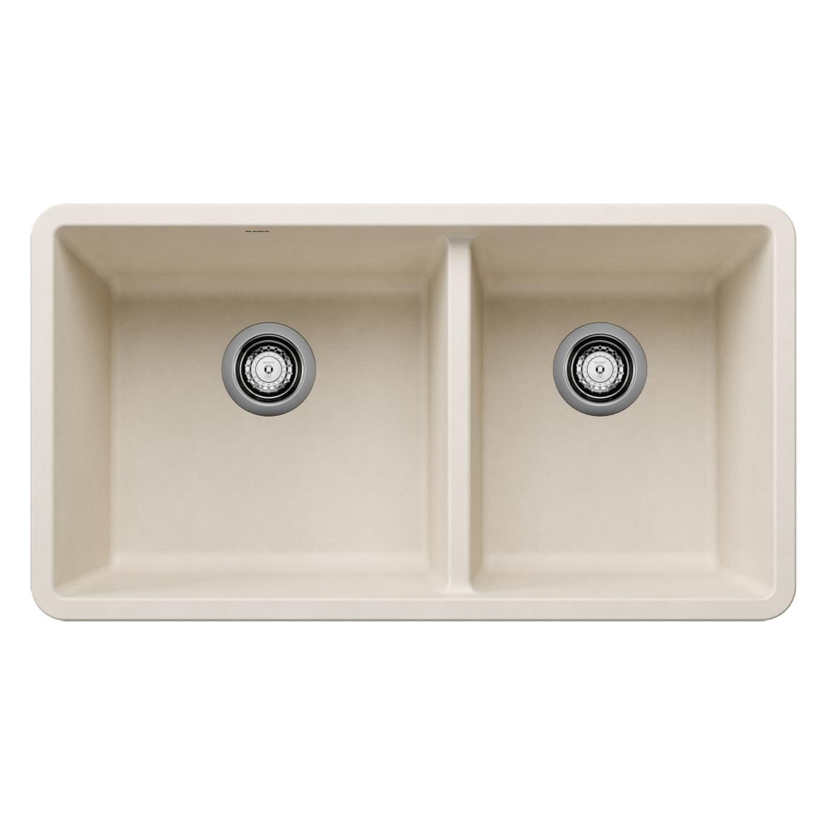 Precis SILGRANIT 33-in 60/40 Double Bowl Undermount Kitchen Sink, Soft White T3Z2 - product image 1