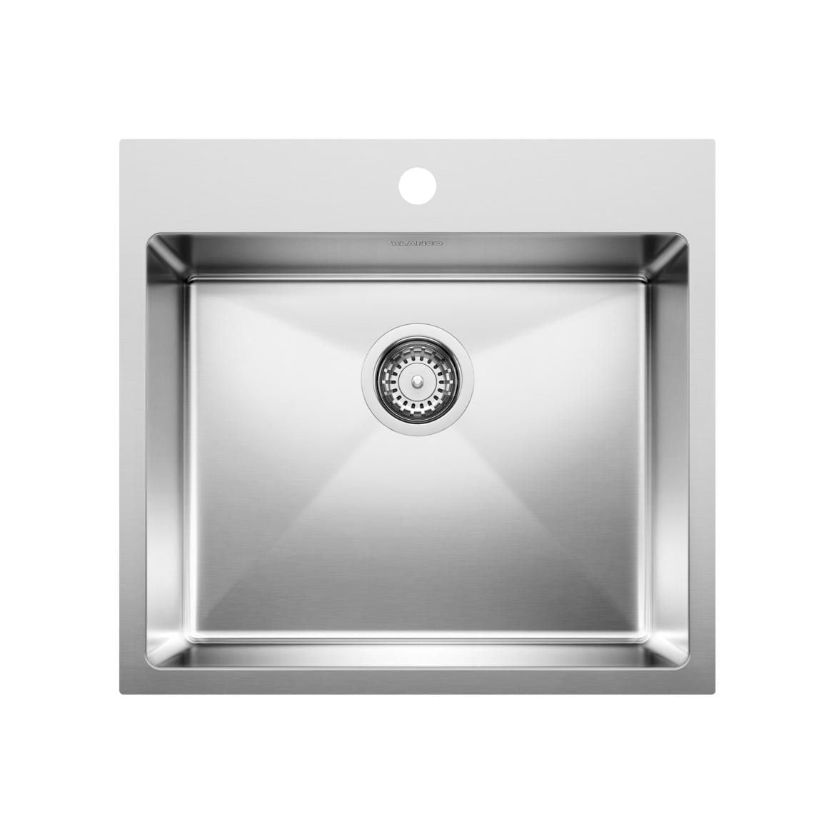 Quatrus R15 22-in Single Bowl Dual Mount Stainless Steel Kitchen Sink Y5I0 - product image 1