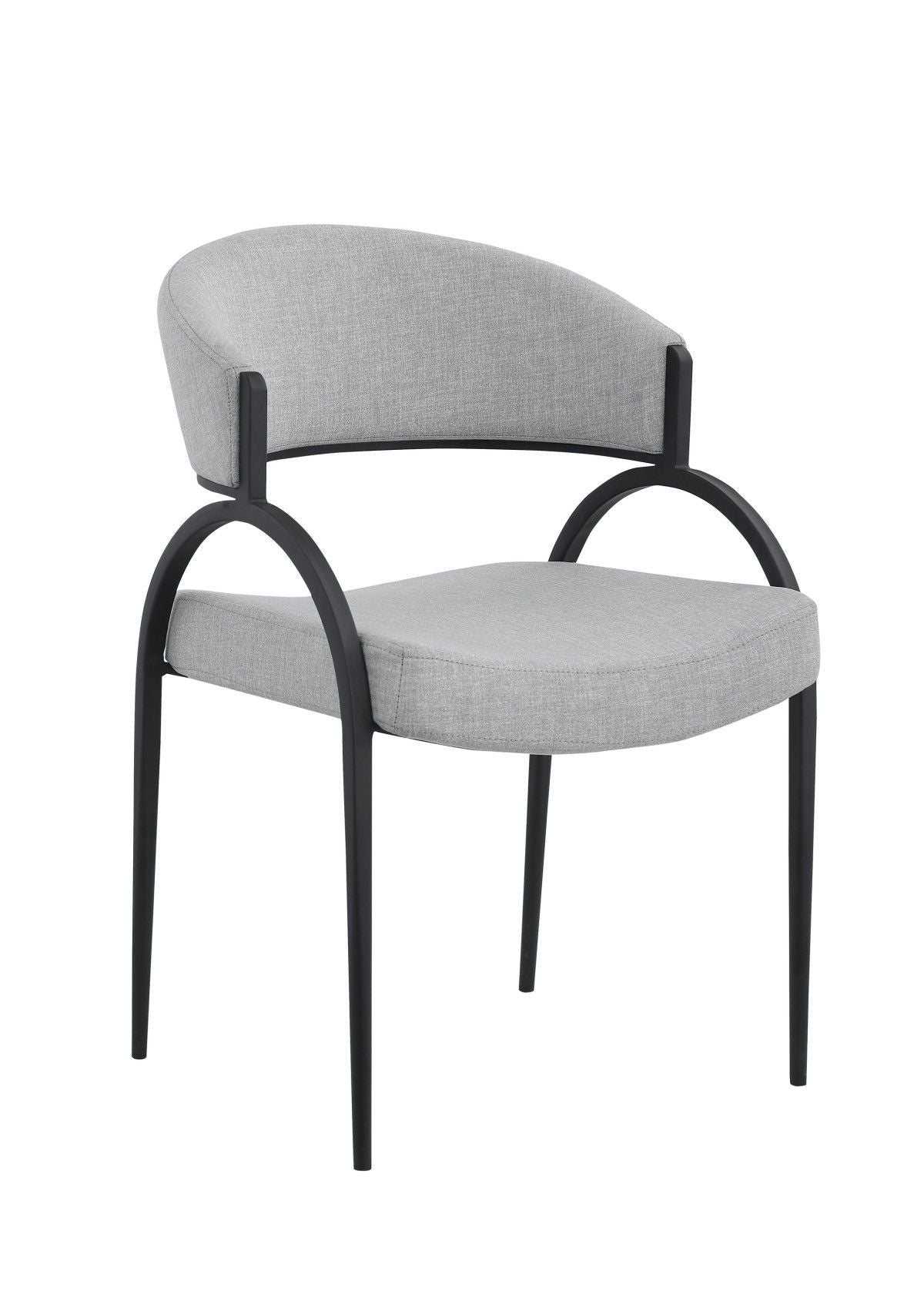 Alara Cream/Black Fabric Upholstered Dining Chair, 2-pc N7K8 - product image 1