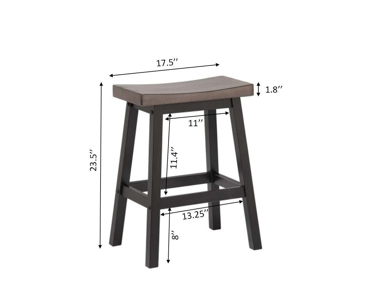 Arnold Oak/Dark Grey Counter/Bar Stool with Back Rest, 2-pc O1J3 - product image 3