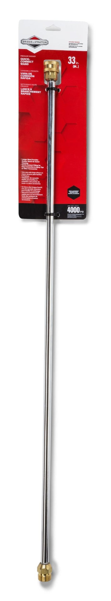 & Stratton Quick-Connect Stainless Steel Wand Compatible with 4000 PSI Gas Pressure Washer, 33-in (83.82 cm) U3T1 - product image 4