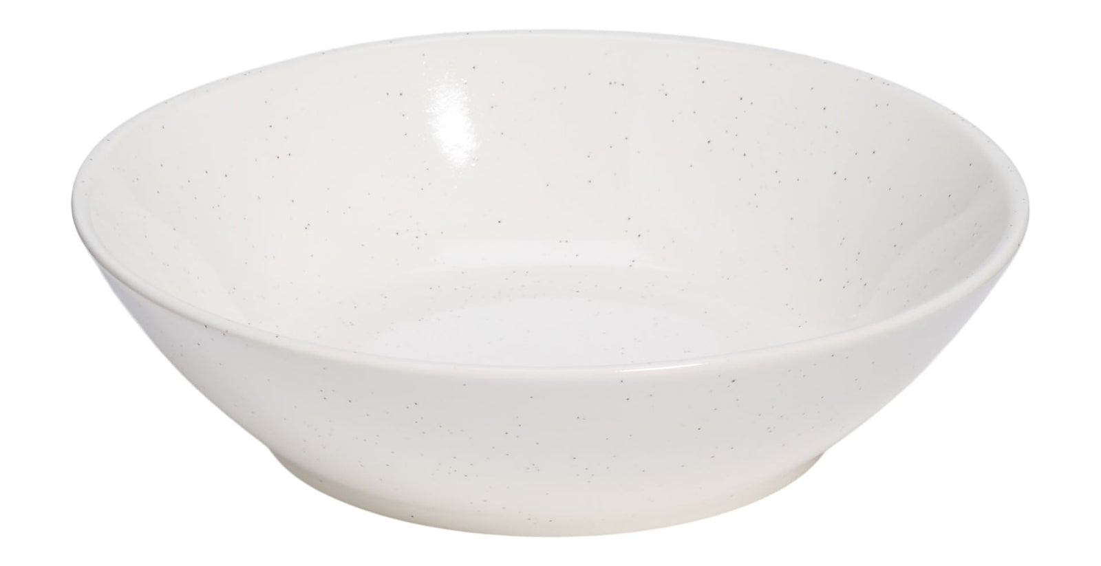 Bettina Glossy Stoneware Dinner Bowl, 1-pc, White Speckle N3T8 - product image 1
