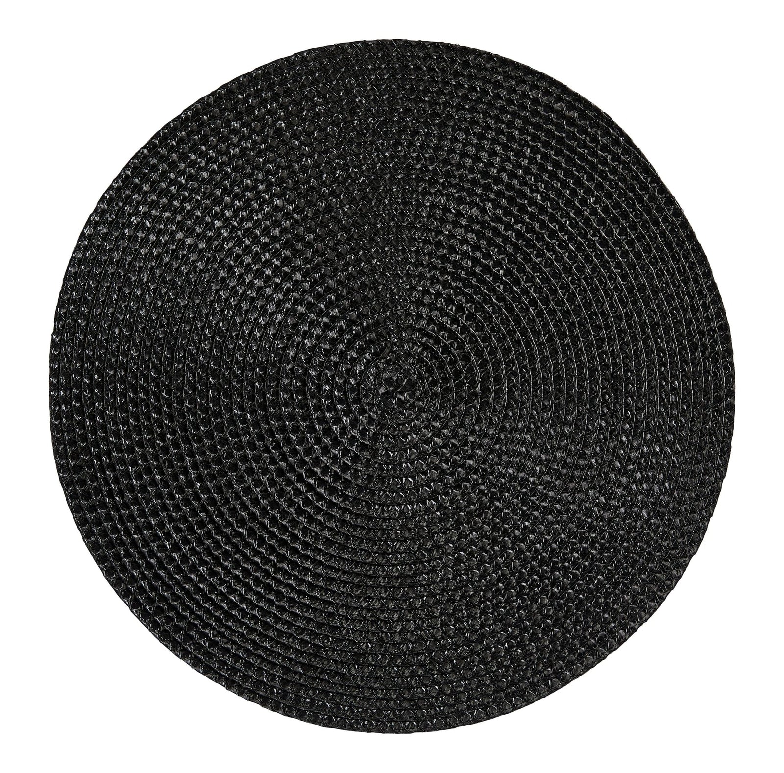 Braided Round Placemats, Black, 15-in Diameter, 4-pk I5X9 - product image 2