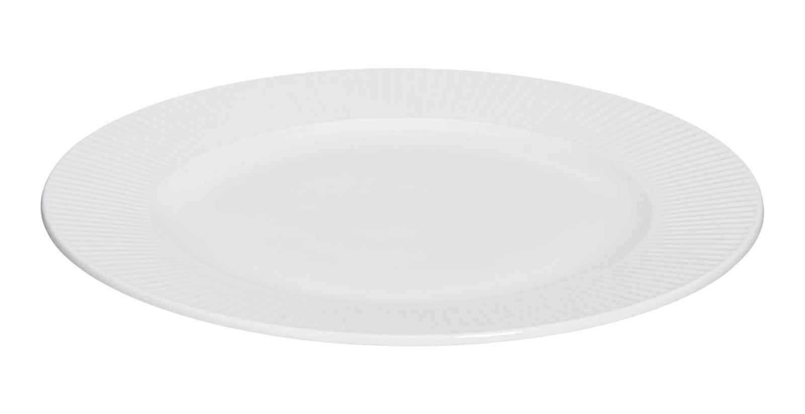 Highbury Ribbed New Bone Dinner Plate, 1-pc, White J9O0 - product image 1