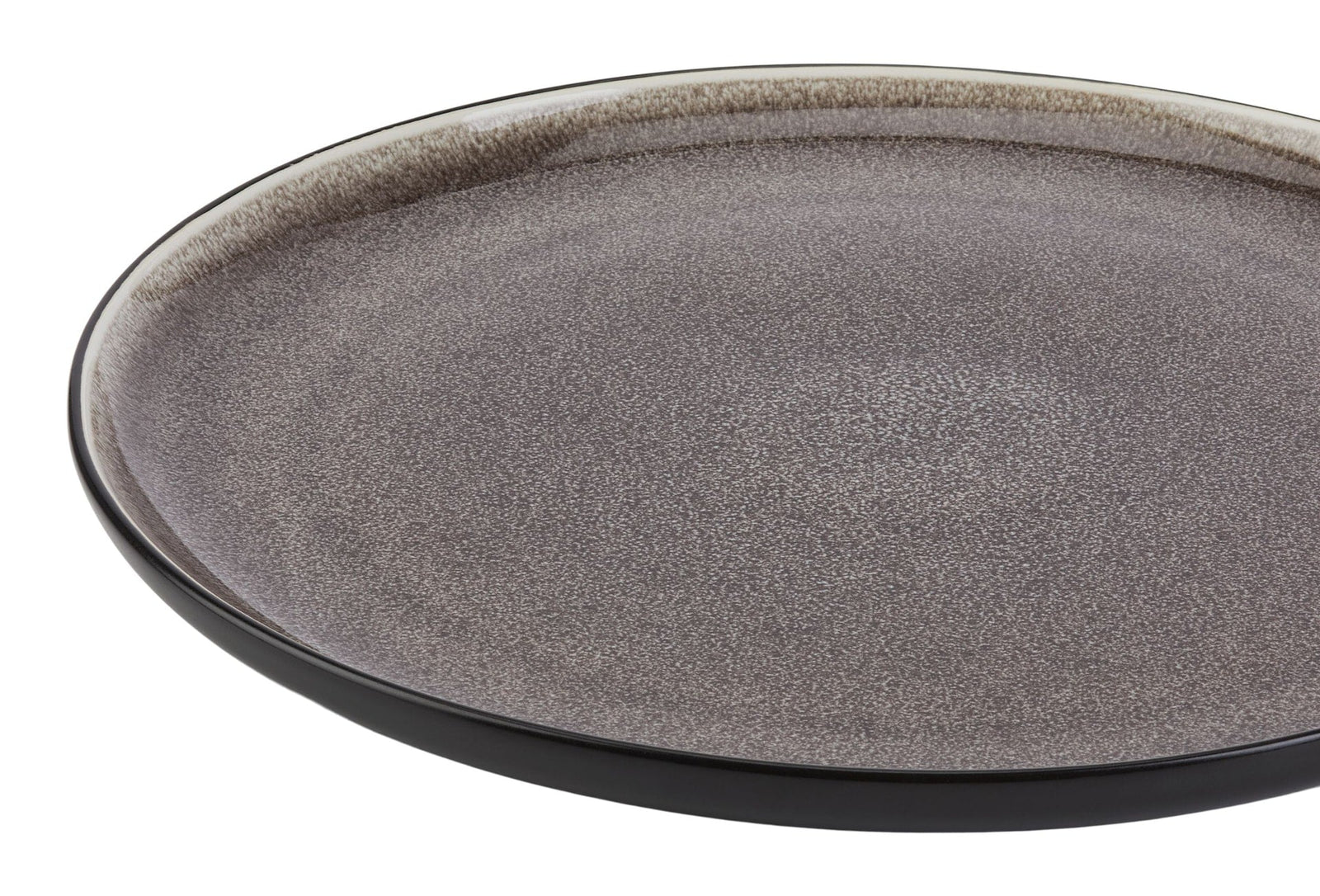 Kenway Stoneware Dinnerware Set, Serves 4, 16-pc, Matte Black & Taupe Reactive Glaze F7G3 - product image 3
