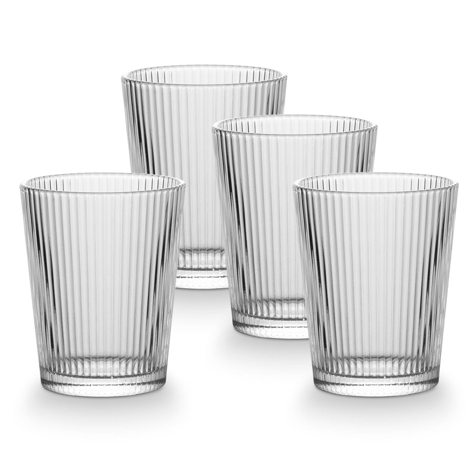 Ribbed DOF Dinner Glass Set, Lead-free, 4-pc A7O4 - product image 1