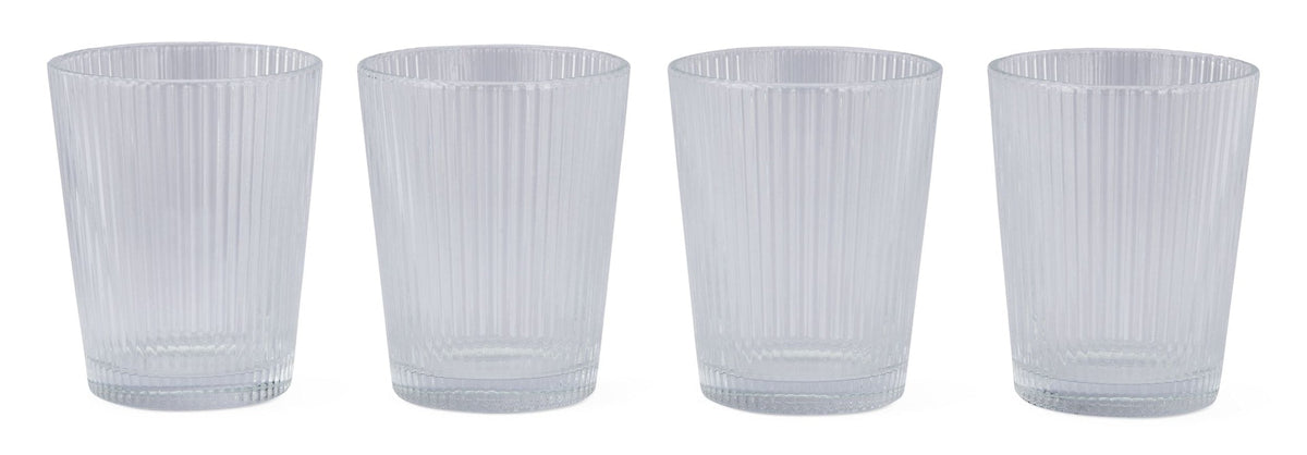 Ribbed DOF Dinner Glass Set, Lead-free, 4-pc N4R8 - product image 3