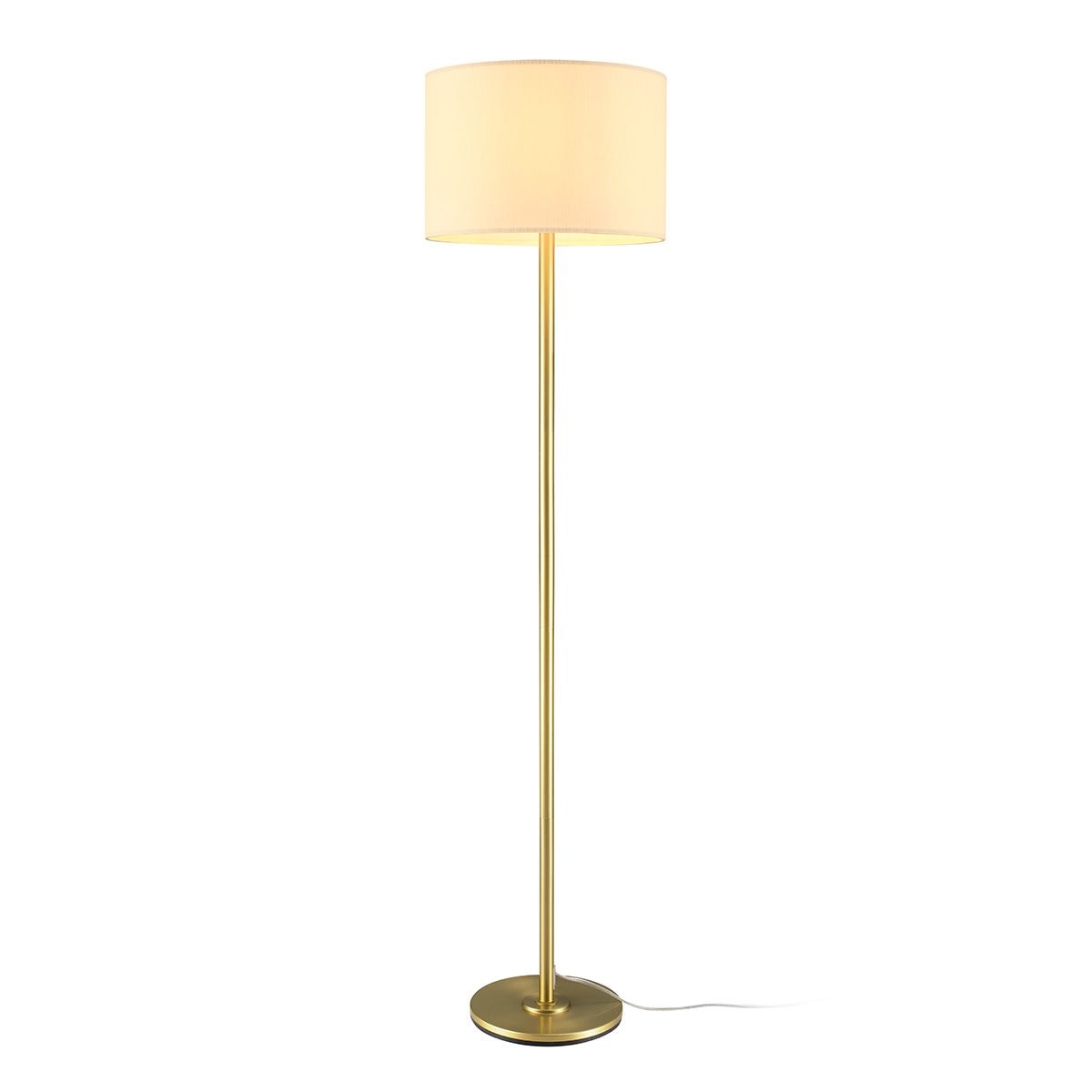 White Drum Shade Floor Lamp, 16-in, Metallic Gold/Matte Brass C5Y0 - product image 2