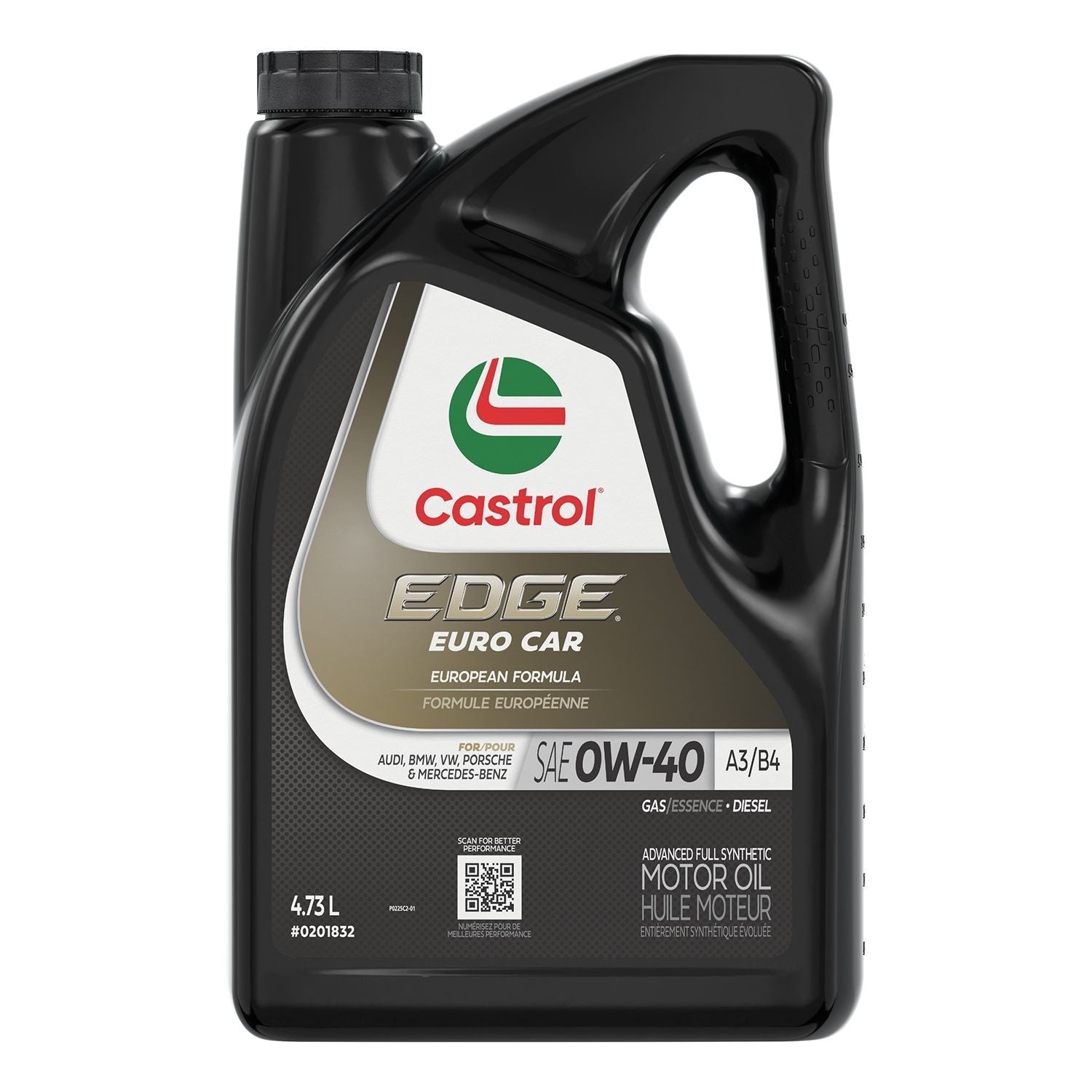 EDGE Euro 0W40 A3/B4 Advanced Synthetic Engine/Motor Oil, 5-L R5Y1 - product image 1