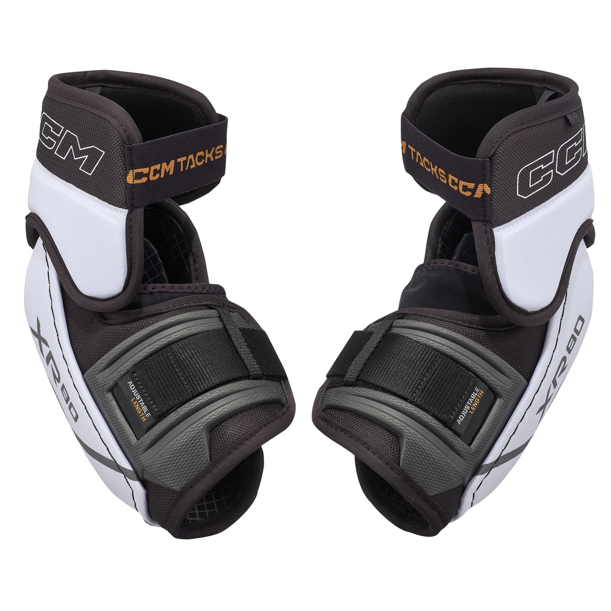 Tacks XR80 Hockey Elbow Pads, Junior, Black/White/Grey, Assorted Sizes V9W3 - product image 1