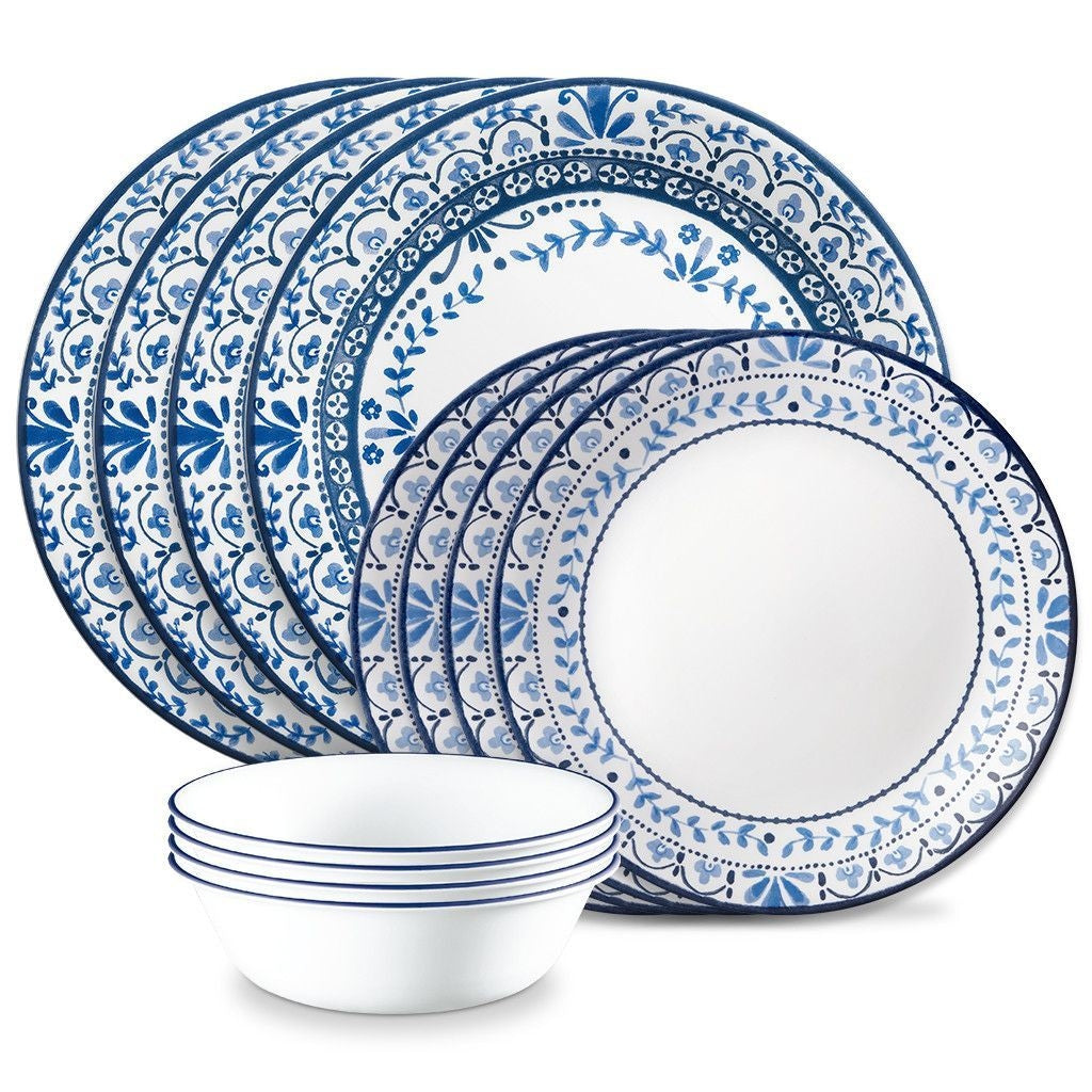 Portofino Glass Dinnerware Set, Serves 4, 12-pc, White T5L0 - product image 1