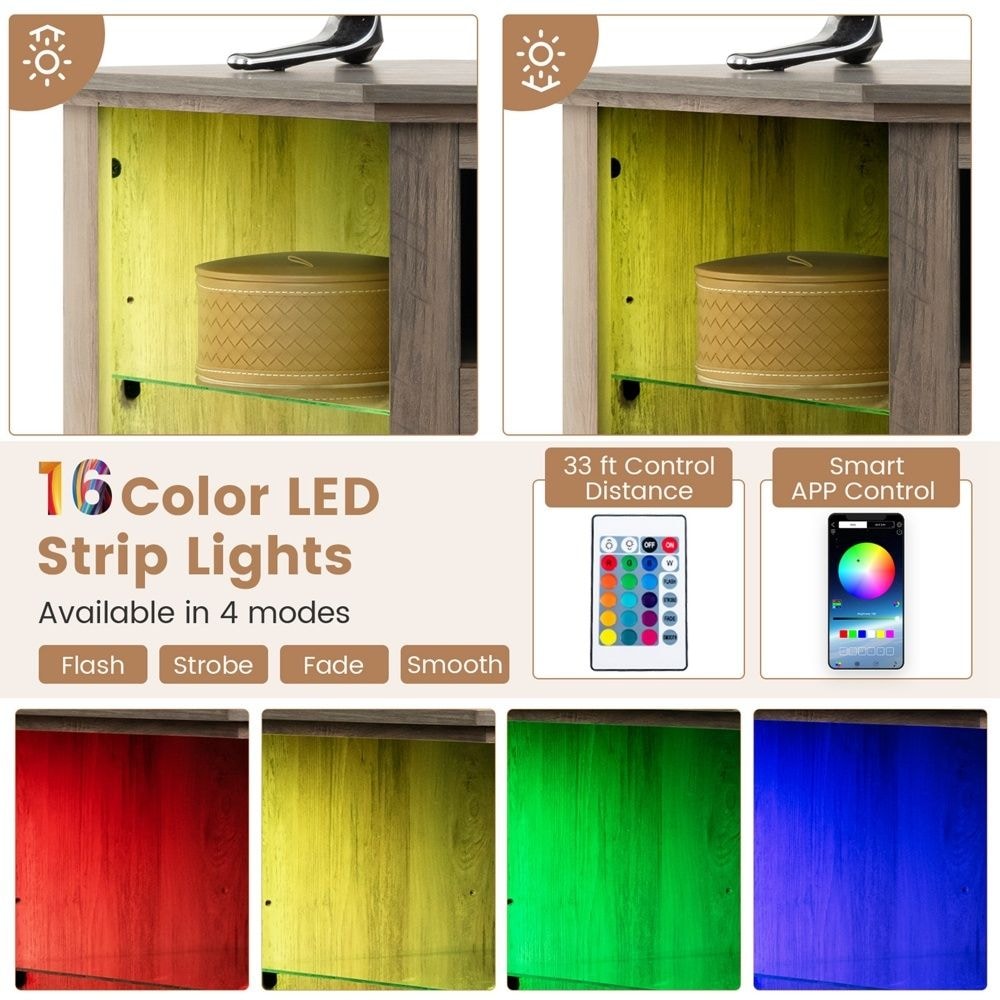 Fireplace TV Stand with Led Lights and 18" B3T6 - product image 7