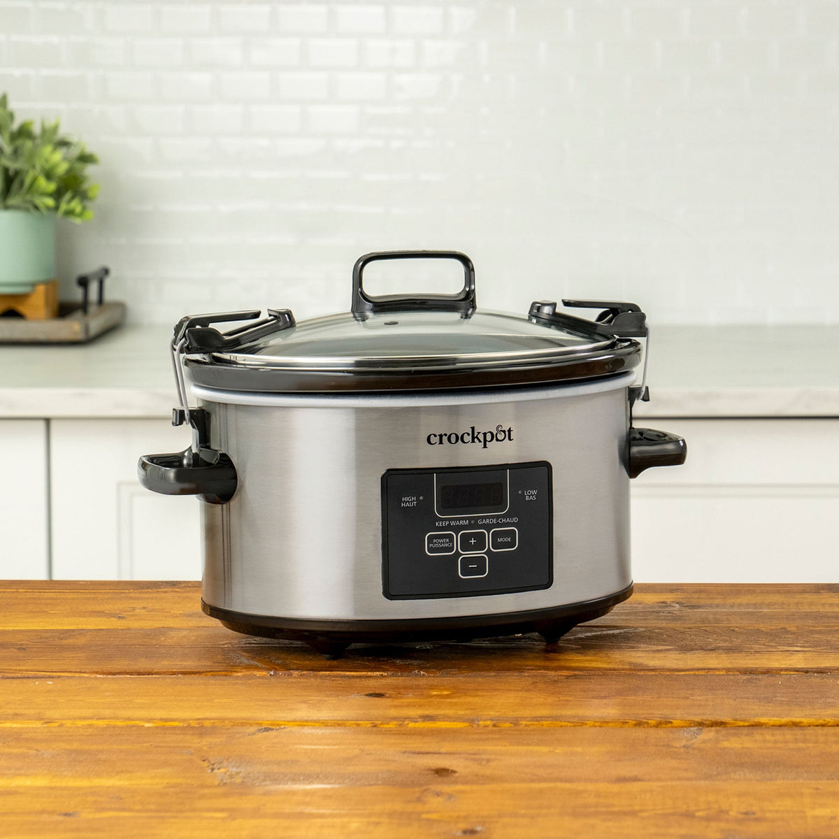 Digital Programmable Slow Cooker with Locking Lid, Feeds 4 People & More, Stainless Steel, 4-qt H4P1 - product image 6