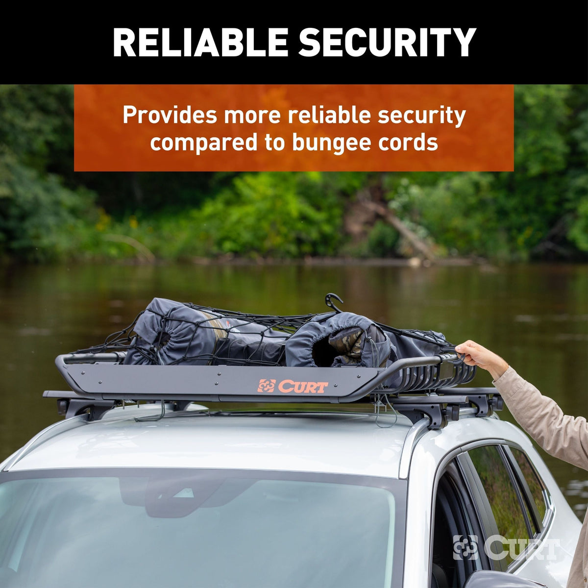 18218 Elastic Cargo Net with Hooks for Roof Basket, 44 x 36-in J8J3 - product image 7