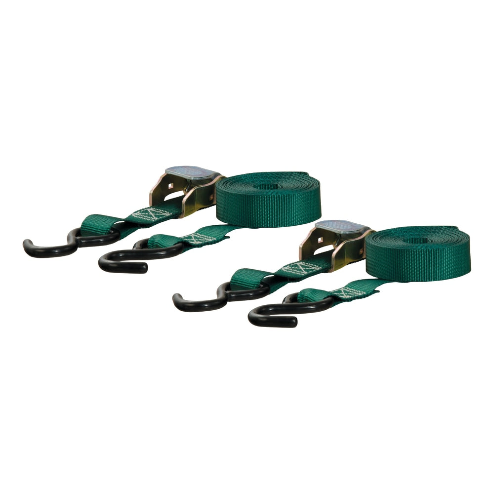 83015 Cargo Straps with S-Hooks, Dark Green, 300-lb, 15-ft, 2-pk N1K6 - product image 1