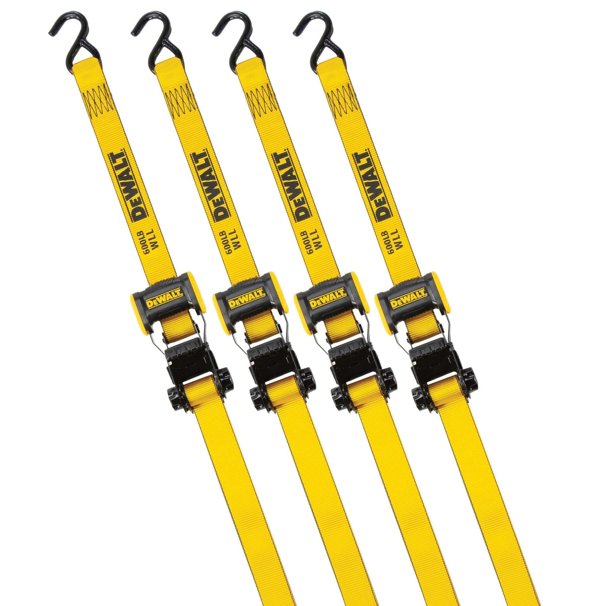DXBC18004 1,800-lb Ratchet Tie-Down Straps, 1.25-in x 12-ft, 4-pk C7L3 - product image 1