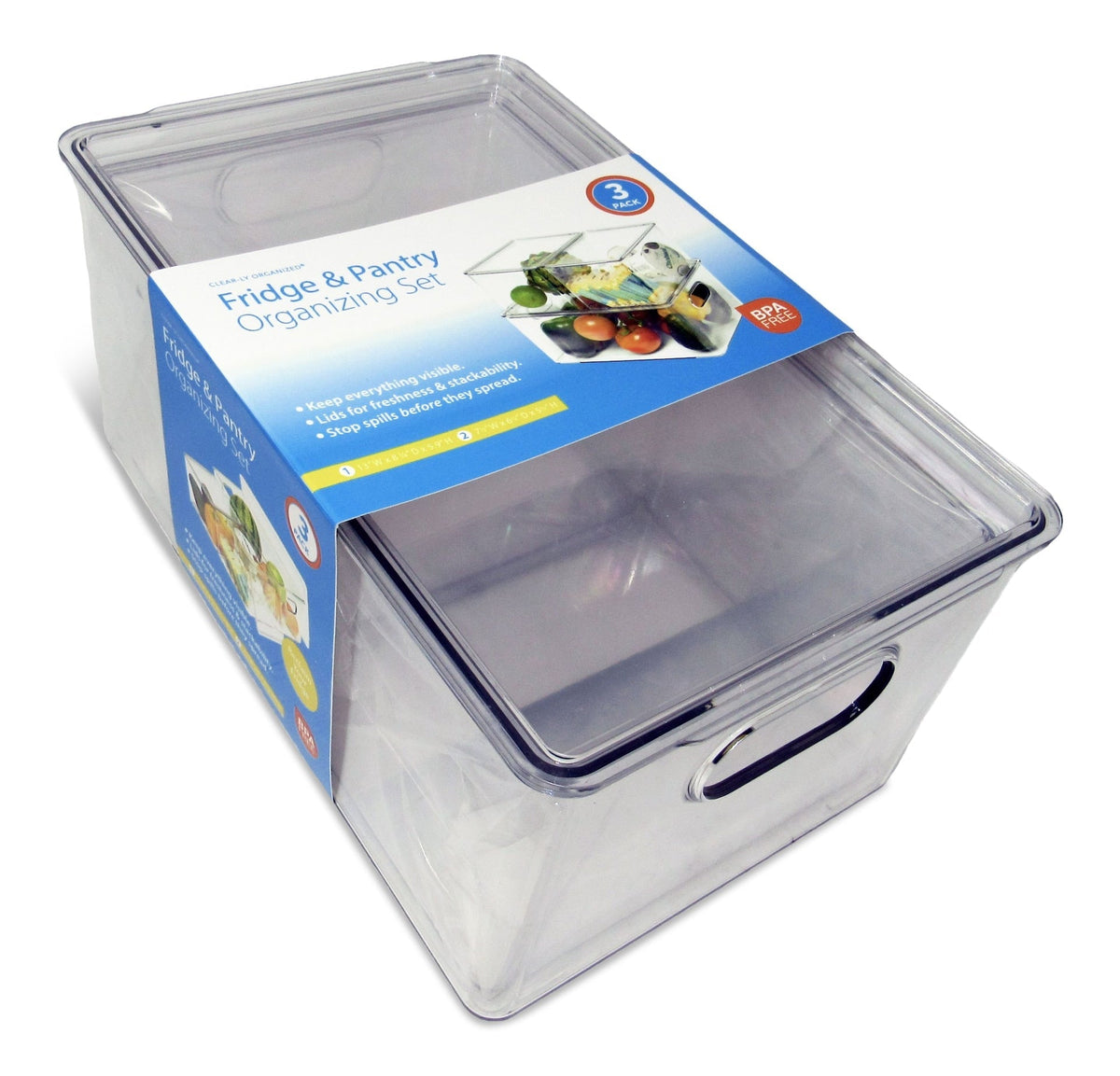 Clear Storage Bin Set, 3-pc U6M1 - product image 3