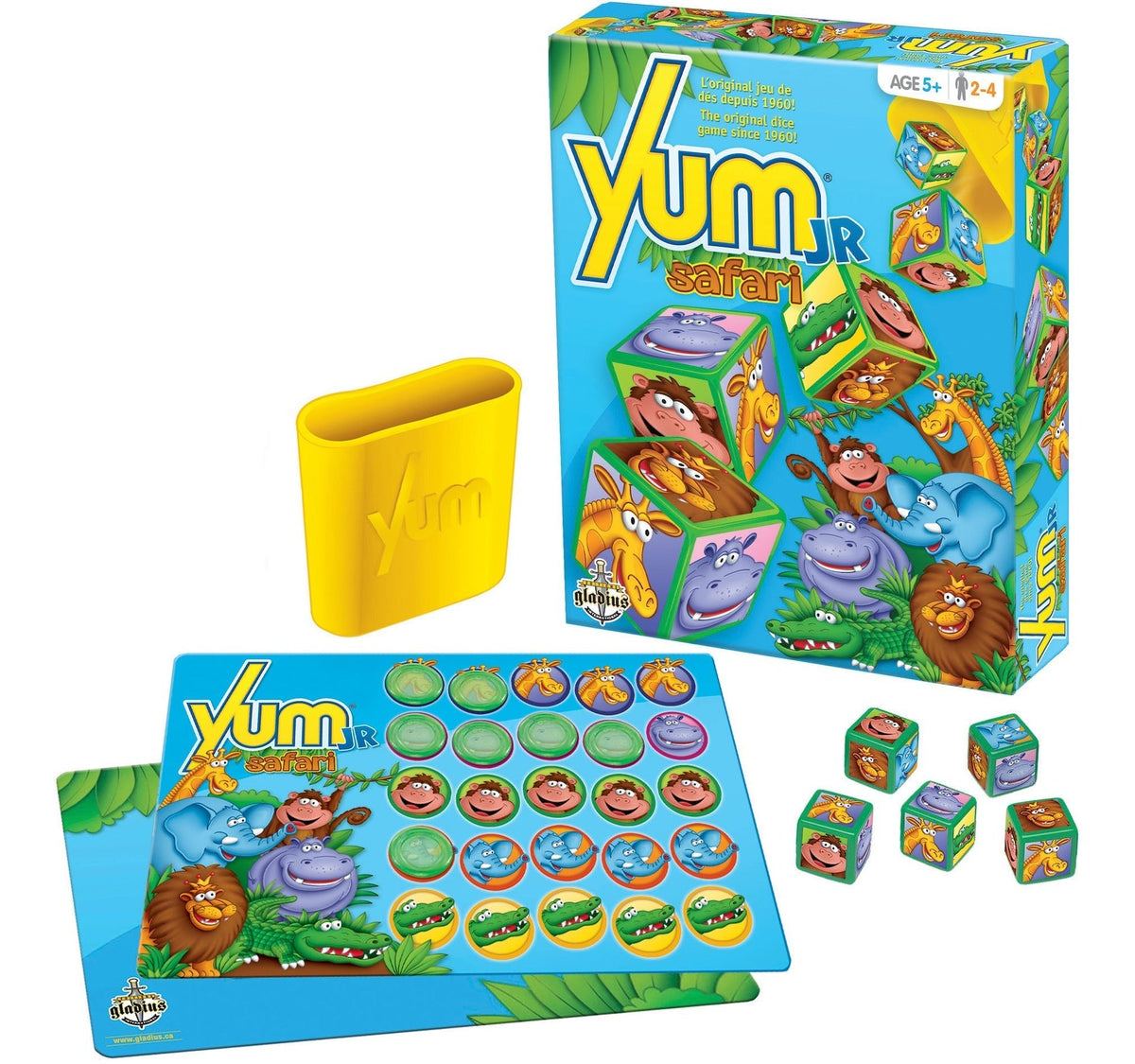 Gladius Yum Jr. Safari Animal Dice Game Set for Kids, Ages 5+ D2H7 - product image 2
