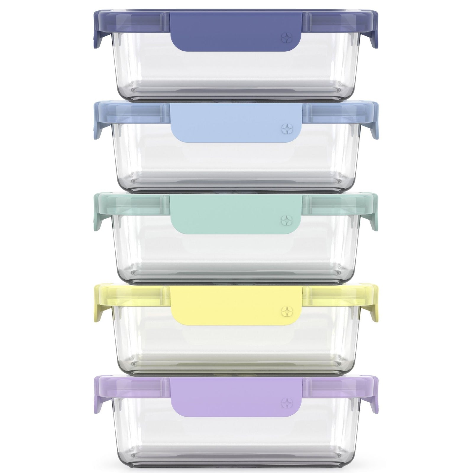 Colour Lock Glass Meal Prep Food Storage Container Set with Leakproof Lids, 10-pc G9N0 - product image 1