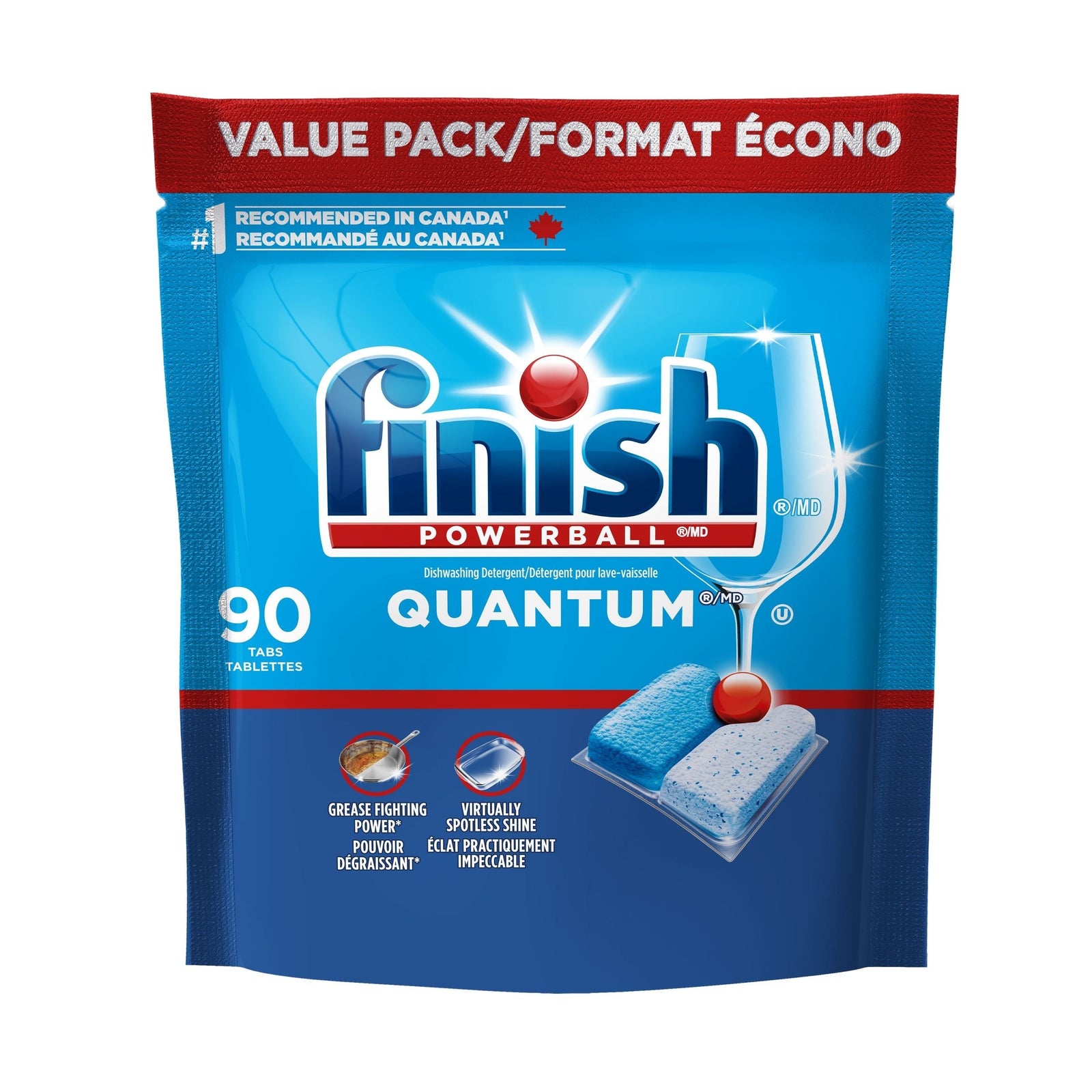 Powerball Quantum Dishwasher Detergent Tabs Value Pack, Fresh Scent, 90-pk R6X0 - product image 1