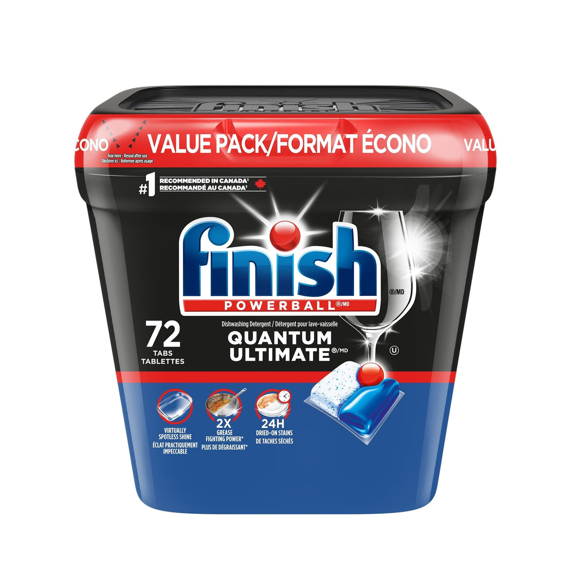 Quantum Ultimate Dishwasher Detergent Tabs, Fresh Scent, 72-pk G4R1 - product image 1