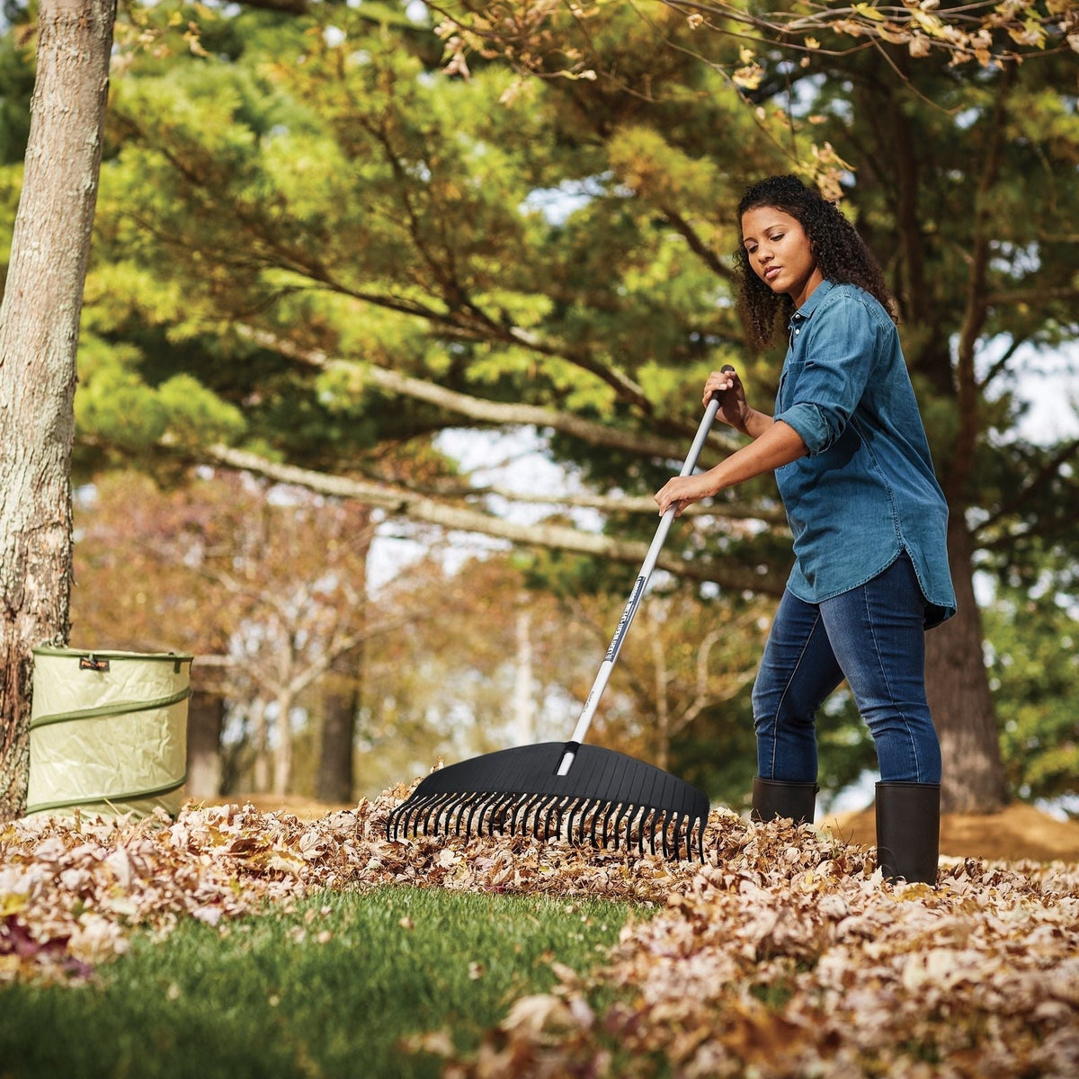 Heavy-Duty Resin Tines Aluminum Leaf Rake, 24-in I3W3 - product image 8