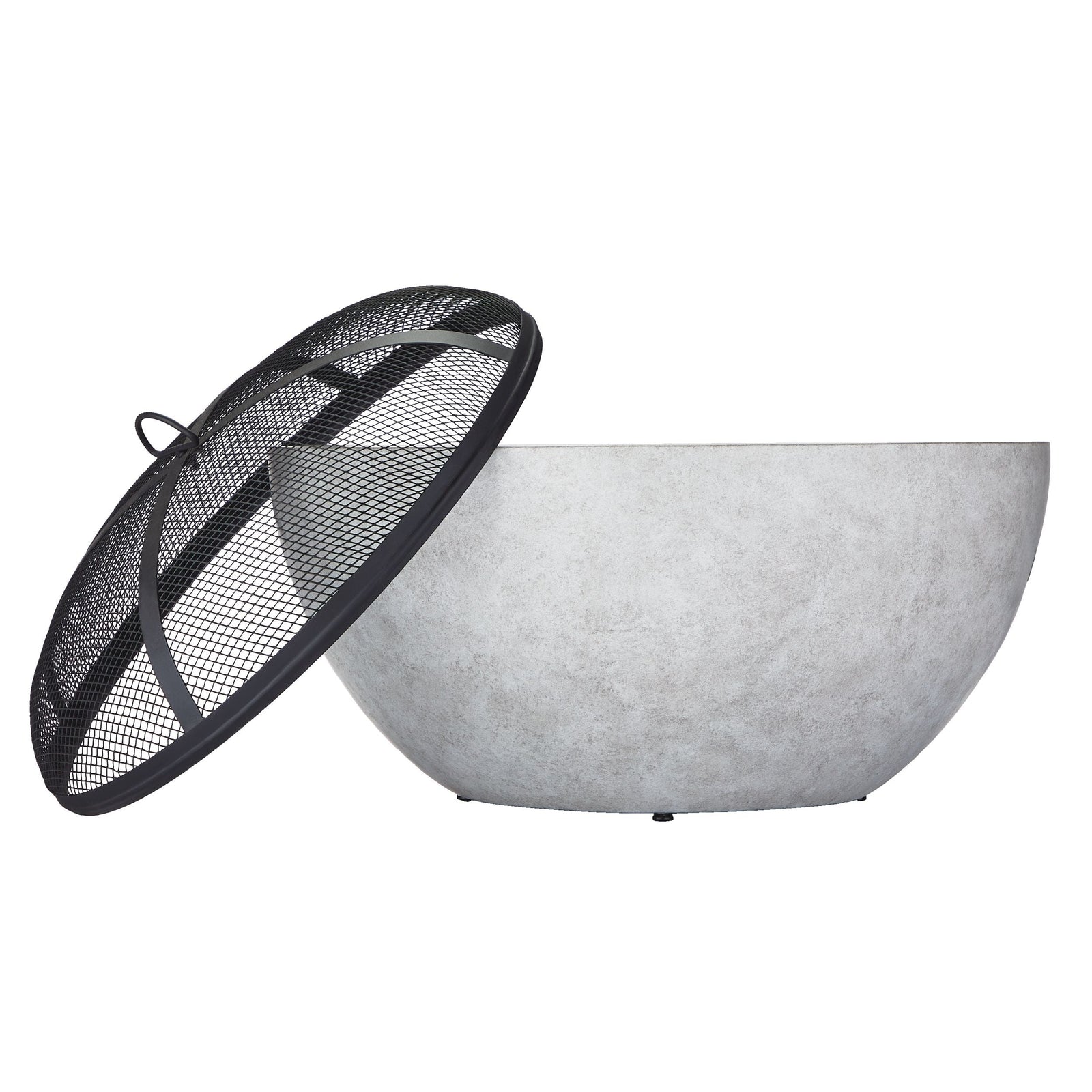 Outdoor Round Steel Wood Burning Firepit with Spark Screen, 24-in X1Y1 - product image 4