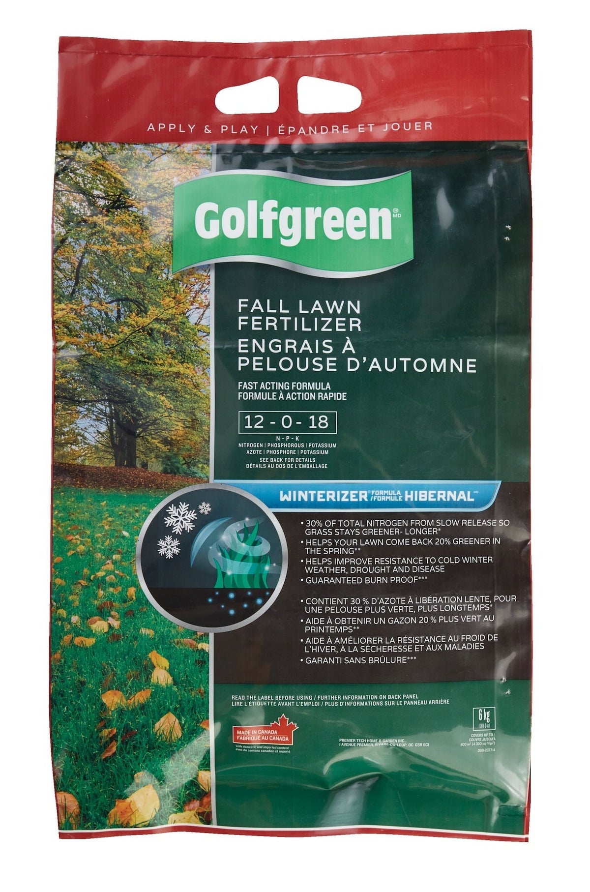 Fall Lawn Fertilizer, 12-0-18, 6-kg C3D3 - product image 2