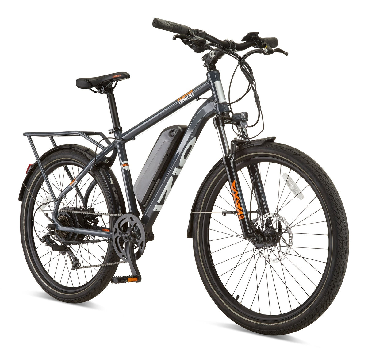 iZip Tangent All-Terrain 48V Electric Bike with Storage Carrier, 26-in Wheel, Grey M4B1 - product image 1