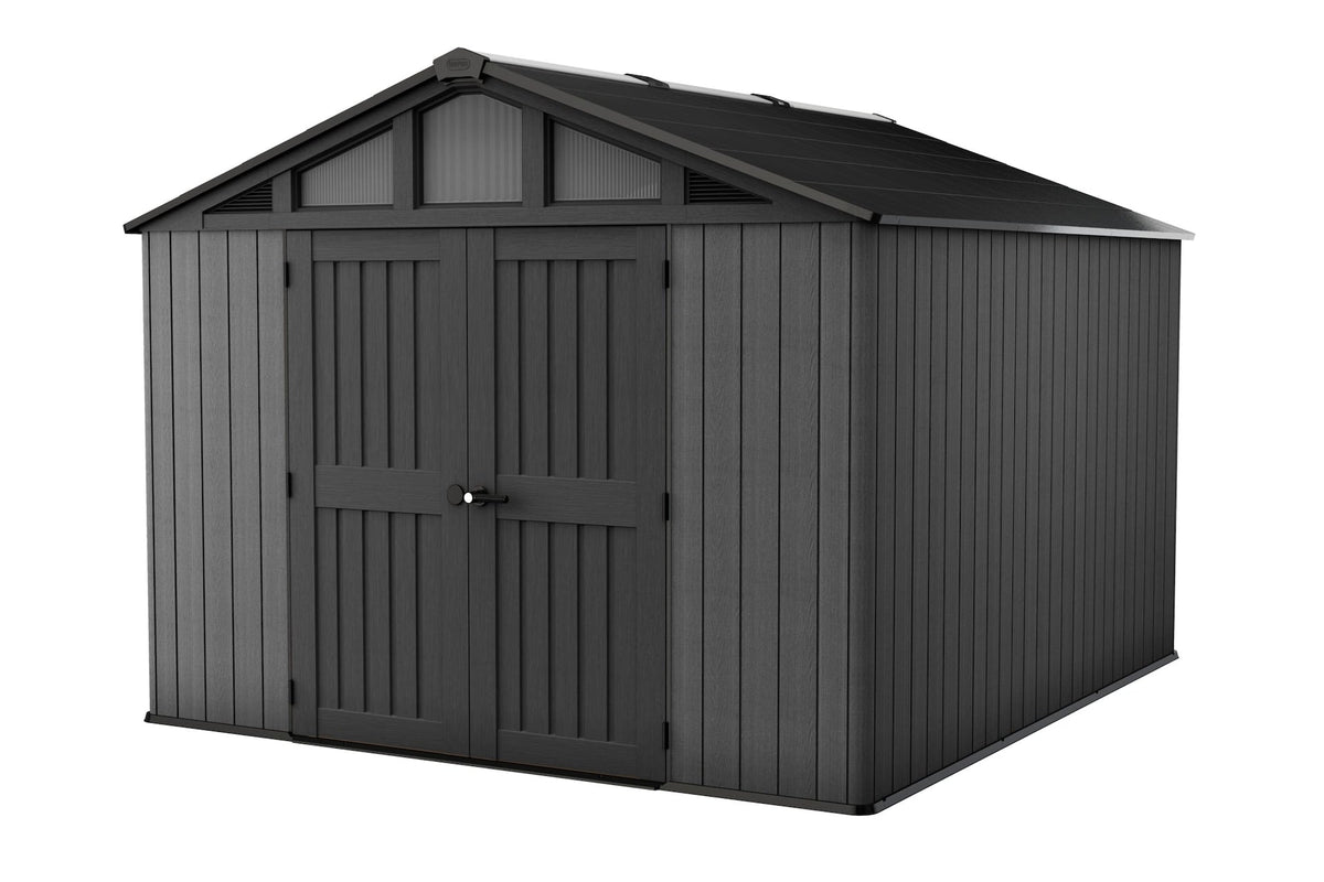 Apex Resin 2-Door Outdoor Storage Shed with Full Length Skylight, Grey, 10-ft x 11.5-ft W2Y3 - product image 2