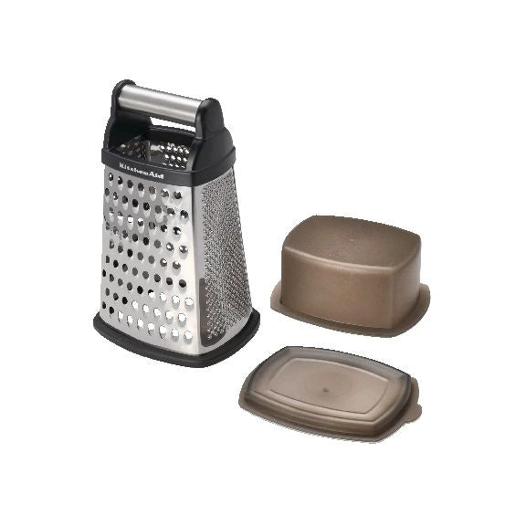 Stainless Steel Boxed Grater with Bottom Container E9M8 - product image 1