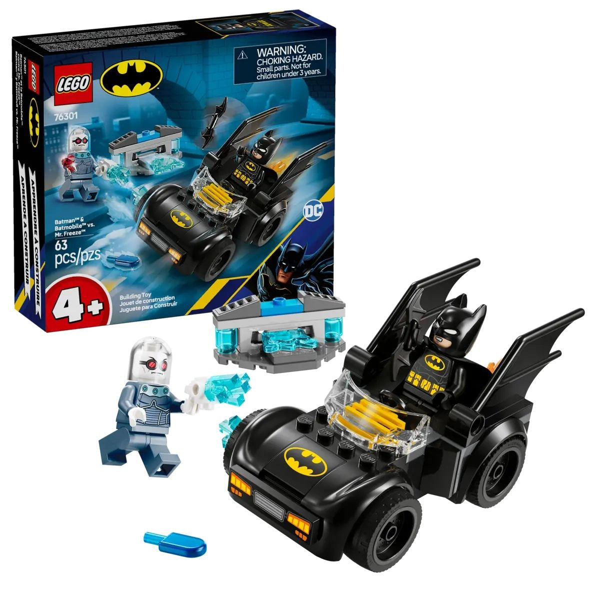 Batman: Batman & Batmobile vs. Mr. Freeze - 76301, 63-pcs, Ages 4+ E3I5 - product image 1