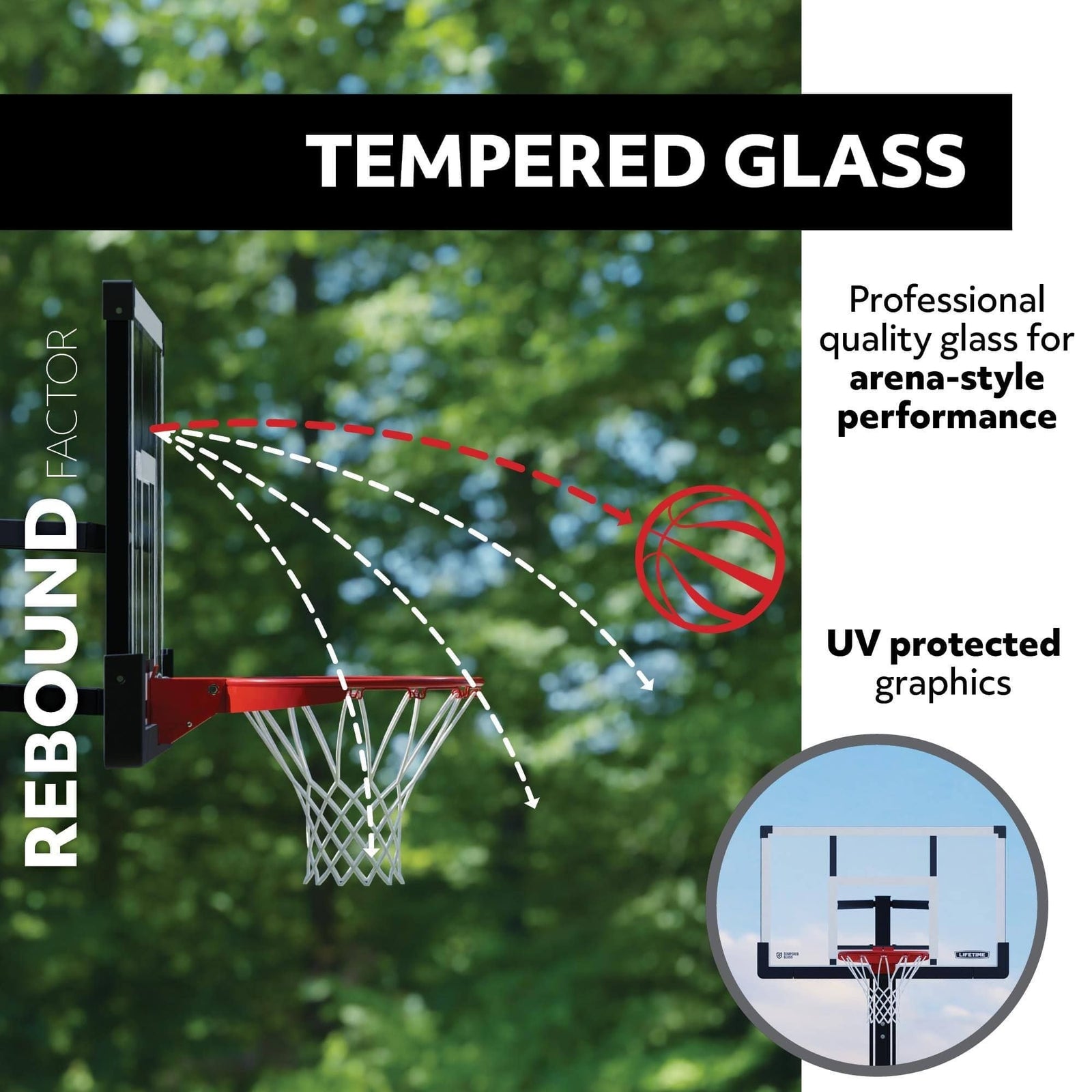 In-Ground Crank Adjust Bolt Down Outdoor Basketball Hoop, 50-in I5D5 - product image 8